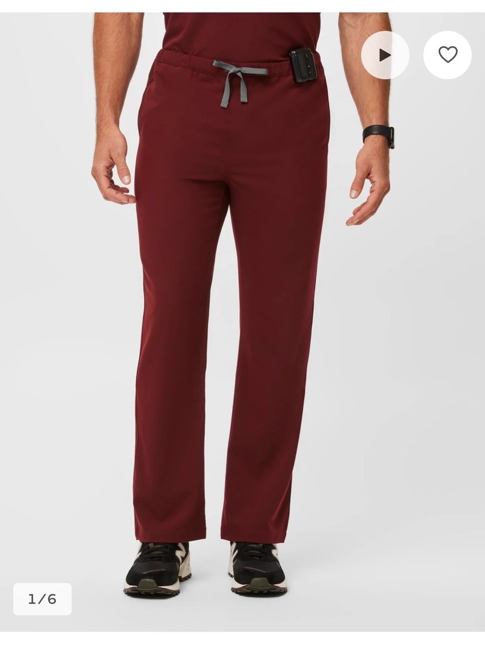 Figs Mens Technical Collection Scrub Set - Burgundy